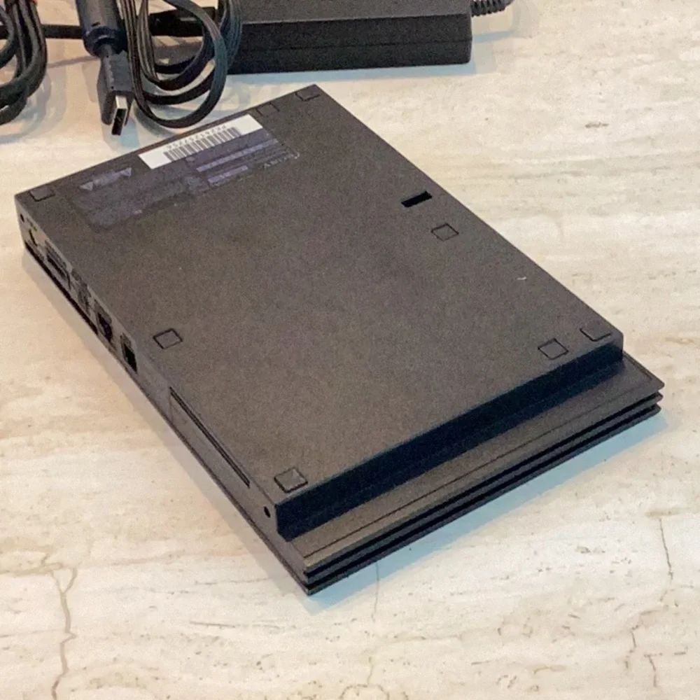 PlayStation 2 Slim Console PS2 & 2 Controllers & 5 Games Complete OEM Sony